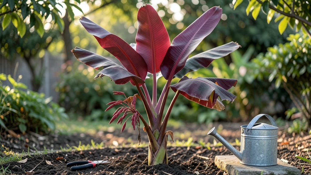 Red Banana Tree: Tropical Fruit Harvest in Pacific Northwest Climates