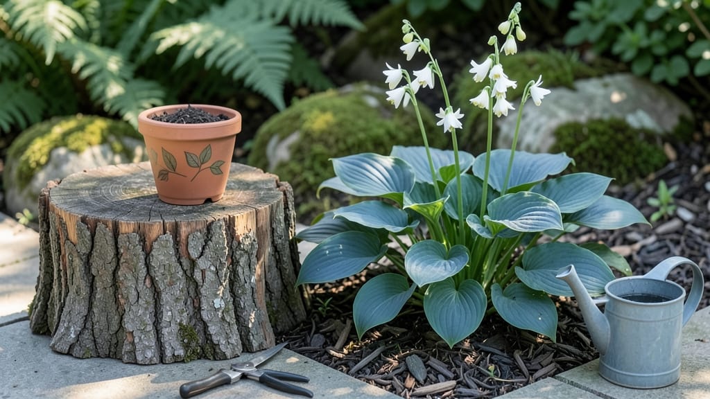Tree Stump Plant Stand: Rustic Elevated Garden Display in Minutes